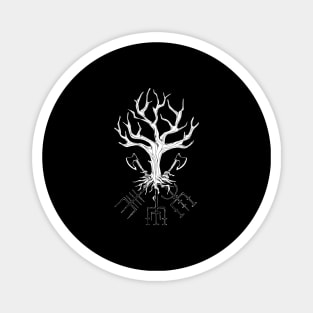 Axes and Vegvisir Runes - Yggdrasil Magnet